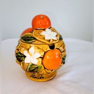 Vintage Florida Oranges  Sugar Dish - Vintage & collectibles | Color: Or